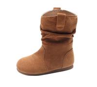 Generisch Fashion Big Kids Winter Water Proof Flat Keep Warm Boots Comfortable Shoes Snow Boots 33, marrón, 30 EU