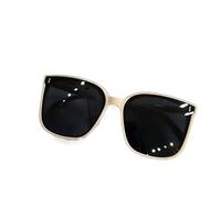 Generisch Fashion Korean Personality Ins Trend Black Square Frame UV400 Gafas de Sunglasses for Unisex Street Sunglasses (Beige)