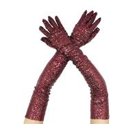 Generisch Fashion Sparkly Gloves Sequins Long Elastic Gloves Glitter Costume For Women And Girls Strickhandschuhe Laufhandschuhe Geschenke Schneehhandschuhe Stoffhandschuhe Gloves Geschenk