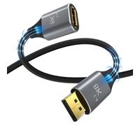 Generisch Fast Speed 1.4 8K 60Hz Cable alargador macho a 50 cm | El extensor soporta 8K 60Hz UHD, 4K 144Hz para dispositivos de vídeo, portátil, conexión perfecta para la pantalla