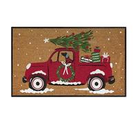 Generisch Felpudo de Navidad - Terciopelo Elegante Felpudo de fibra de coco para Navidad, alfombra antideslizante para coche, alfombra de bienvenida | para decoración de entrada de festival, oficina