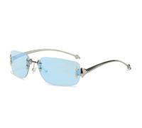 Generisch FHKQMLFQ-Rimless Sunglasses Gradient Square Men Women Punk Metal Sunglasses UV400