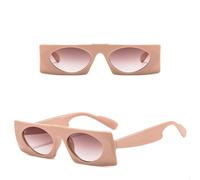 Generisch FHKQMLFQ-Vintage Square Sunglasses Women Retro Rectangle Frame Sunglasses Flat Mirror Female Male Eyeglasses