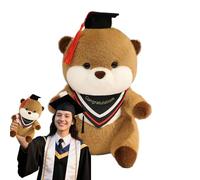 Generisch Figura coleccionable de peluche con sombrero de graduación y | Juguetes de peluche para dormitorio de estudiantes, hogar, dormitorio, preescolar, guardería, escuela secundaria