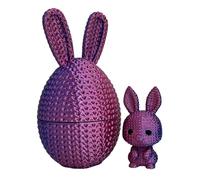 Generisch Figura de conejo | Set de decoración con formas de huevo - Figuras como accesorios de decoración del hogar | Para alféizar de ventana, estantería, lugar de trabajo, salón y mesa de comedor