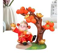 Generisch Figura de Dios de la Prosperidad - Estatua de la Suerte de Resina China - Decoración para la felicidad y la prosperidad - Para coche, tienda, hogar, escuela, oficina, cafetería, librería