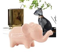 Generisch Figura de elefante | Figura decorativa de escritorio de cerámica coleccionable, figura de estatua de elefante pequeña para decoración del hogar, para sala de estar, familia, casa de campo