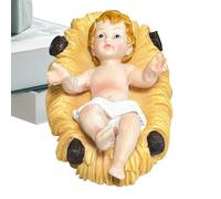 Generisch Figura de niño Jesús, de belén | Pequeña escultura de belén de resina, coleccionable para el niño sagrado, pequeño niño Jesús para Navidad, vacaciones