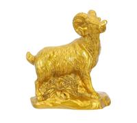 Generisch Figura de oveja Resina Chino Año de las ovejas Figura | Escultura de la suerte, decoración de mesa para Año Nuevo, fiesta, escritorio, estantería, salón, oficina, pasillo