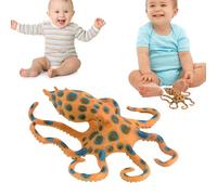 Generisch Figura de pulpo - Modelo de de 12 cm, figura de criatura pequeña, juguete realista de animales marinos, accesorio educativo de la marina | Decoración de escritorio para niños que