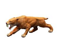 Generisch Figura de tigre de dientes de sable - Modelo de tigre prehistórico - Réplica de animales - Juguete muy detallado de un depredador prehistórico, figura decorativa educativa para tartas