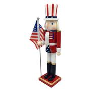 Generisch Figura decorativa | 4 de julio decoración de madera, escultura tradicional de soldado como decoración de mesa de para sala de estar o entrada