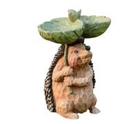 Generisch Figuras de jardín para exteriores, figura de erizo de resina, decoración de pequeñas terrazas, divertida decoración de jardín para la terraza, para interiores, caminos, patios, césped