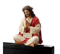 Generisch Figuras de Jesús - Escultura espiritual de resina | María Mini Jesús Figuras | Para Dormitorio Salón Escritorio Coche Dashboard Decoración Regalo