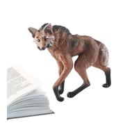 Generisch Figuras de lobo de juguete - Simulación Brown Wolf Figuras | Animales del Bosque Figuras de Juguetes de Juguete Educativo Decoración para Pasteles para Niñas