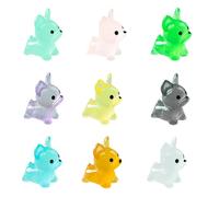 Generisch Figuras de perros, 9 piezas Glowing Puppy Sets - Figuras de perro para jardín de hadas, coche, escritorio, paisaje, hogar, plantas en maceta, manualidades, decoración de fiestas