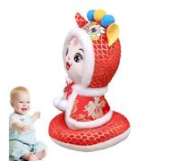 Generisch Figuras de serpiente rellenas - 17, 21, 26, 32, patrón rojo brillante, mascota del año lunar 2025, arte de tela tradicional | más cómodo para sala de estar, dormitorio, como S