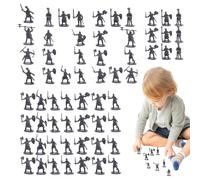 Generisch Figuras de soldados | Figuras en miniatura de antiguos - Juego de 100 figuras para decoración de tartas, proyectos educativos, infantiles, niñas