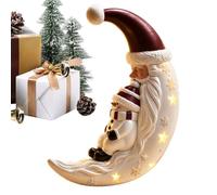 Generisch Figuras luminosas figuras de resina Santa Claus y apoyarse en la | Figuras luminosas navideñas para mujer, hogar, oficina, cuna, invierno, vacaciones, fiesta, cocina