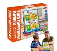 Generisch Find The Difference Games, Fun Picture Puzzle Activity Cards, Educational Interactive Toy for Travel, School, Learning, Observation, Coordination, Development, Playtime, Home