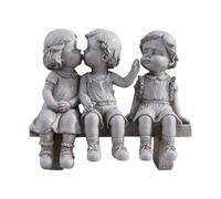 Generisch First Kiss Garden Statue, Puppy Love Sculpture, 6,5 x 2,95 x 5,63 pulgadas, figura de resina resistente a la intemperie con bonito diseño romántico, ideal para el jardín del hogar