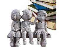 Generisch First Kiss Garden Statue, Puppy Love Sculpture, hecha a mano de resina duradera y decorativa, resistente a la intemperie, hogar, jardín, patio, lawn, amigos, familia y lindo, 16,5 x 7,5 x