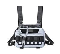 Generisch Fishing Chest Pack, Outdoor Chest Bag, Lightweight Tactiical Vest Carrier with Pockets for Hiking, Cycling, Jogging, Camping, Tackle Storage, Outdoor Activitivities Travel Gear, gris, Siehe