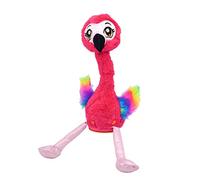 Generisch Flamencos cantando y bailando, rellenos para muñecas, repita lo que dijiste y envía colores, juguetes, carga USB, batería, figuras de juguete de interacción de felpa