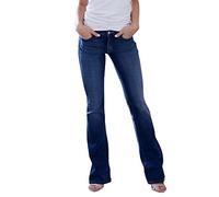 Generisch Flared Bootcut Hose Hüftjeans Damen Damen Skinny Jeans, High-Waist Push-Up Jeanshose, Schlaghose Lang, Stretch Elegant Weites Bein Denim Hose Schlagjeans in Stretch Slim Fit Damenjeans, azul