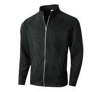 Generisch Fleece Pulli Herren Herren Leder Baseballjacke Wildleder Fleecejacke 146 (Black, M)