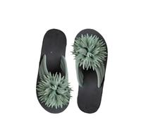 Generisch Flops for Women Summer Beach Vacation Casual Flip Flops Lightweight Thick Sole Ankle Strap Non-Slip Slippers, verde oliva, 41 EU