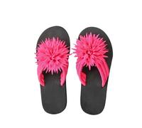 Generisch Flops for Women Summer Beach Vacation Casual Flip Flops Lightweight Thick Sole Ankle Strap Non-Slip Slippers, violeta claro, 43 EU