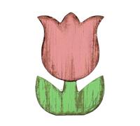 Generisch Flores de madera, piezas de centro de primavera, 5,5 x 3,2 x 5,7 pulgadas, decoración de bandeja con niveles vintage para tablas, manto de primavera, mesa de granja, escritorio, ducha