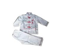 Generisch For Boys Kids Traditional Chinese Wing Chun Arts Conjunto de Camisetas Hombres, Blanco, 10 años