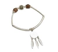 Generisch Frases Mensajes Pulsera Hombre Joyería Pure Silver Parts Star Of Spirituality Talisman For Colores 2 Junco Ancho Joyería, talla única, Zinc alloy