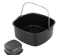 Generisch Freidora Molde cuadrado para pasteles - Molde cuadrado antiadherente para pizza - Accesorios resistentes al calor para freidoras para tartas de queso brownies pizza