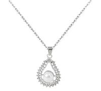 Generisch Freshwater Cultured Pearls Bridal Pendant Necklace Earrings Wedding Jewelry Sets For/Christmas/Mamá Cadenas Lencería, metal, Sin gemas