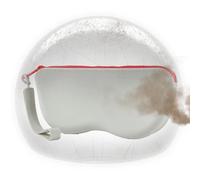 Generisch Funda para gafas suave | Soporte de silicona para gafas, bolsa de gafas a prueba de polvo con cremallera y cordón para montar a caballo, pesca, deportes, vacaciones, viajes, esquí, gris