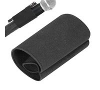Generisch Funda para micrófono - Funda elástica para grabación y podcasting | Funda ligera para bloggers y autores | Accesorios de micrófono portátil para entrevistas, mangas negras para equipos de