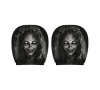 Generisch Funda para reposacabezas terrorista, espeluznante, decoración de Halloween, 2 unidades, funda para reposacabezas de coche, protección terrorífica, festival, suave, protector de asiento de