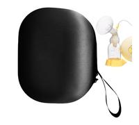 Generisch Funda portátil para bomba de pan, organizador de lactancia, caja dura para guardar fraternos de pecho, bomba de bolsa dura con compartimentos para el hospital de aviones al aire libre, Negro