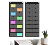Generisch Fundas para tarjetas, 16 compartimentos, soporte de pared para almacenamiento, compartimentos para notas de negocios, para oficina, biblioteca, escuela, aula, recetas, fotos, tarjetas de