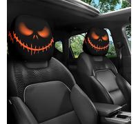 Generisch Funny Cartoon Car Headrest Covers, Cute Cartoon Car Seat Head Rest Protector, Fun Auto Interior Decoration for Cars, Vans & Trucks, Halloween & Christmas Style (D)