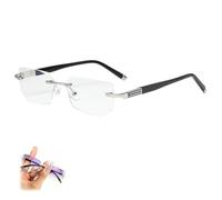 Generisch Gafas de enfoque automático con autoajuste, gafas que se ajustan automáticamente a la intensidad de la vista, zoom inteligente Enfoque automático Cerca, plata, 150 Grad