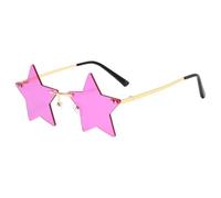 Generisch Gafas de estrella, modernas gafas de pentagrama con protección UV, gafas de sol góticas, gafas de playa frescas para mujeres y hombres., morado, Siehe Beschreibung