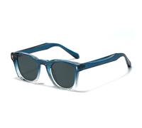 Generisch Gafas de sol cuadradas unisex con decoración de flecha UV400, sencillas sombras de sol para hombres, uso multiescena, Other, Blue Frame