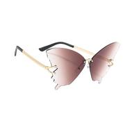 Generisch Gafas de sol de | Gafas de sol de , con forma de , sin marco, tallas grandes, antideslumbramiento, elegantes, para coche, vacaciones, verano al aire libre, Rosa., Siehe