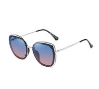 Generisch Gafas de sol de metal con marco grande de moda para hombres y mujeres al aire libre para uso de vacaciones decorativas (color: A, tamaño: 1), E, 1