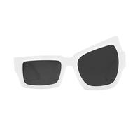 Generisch Gafas de sol para hombre - Gafas divertidas con formas inusuales | Protección UV de moda para mujer al aire libre tomar el sol senderismo, Marco gris con marco blanco, Siehe Beschreibung