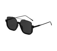Generisch Gafas de sol para mujer, estilo vintage, protección UV, diseño polarizado de doble puente, protección para los ojos, ideal para mujeres, hombres, actividades al aire libre, Negro , Siehe